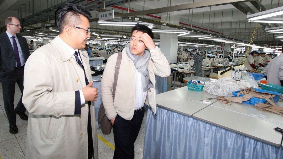 Onnuri Lee at Kaesong Industrial Complex in North Korea, 2014